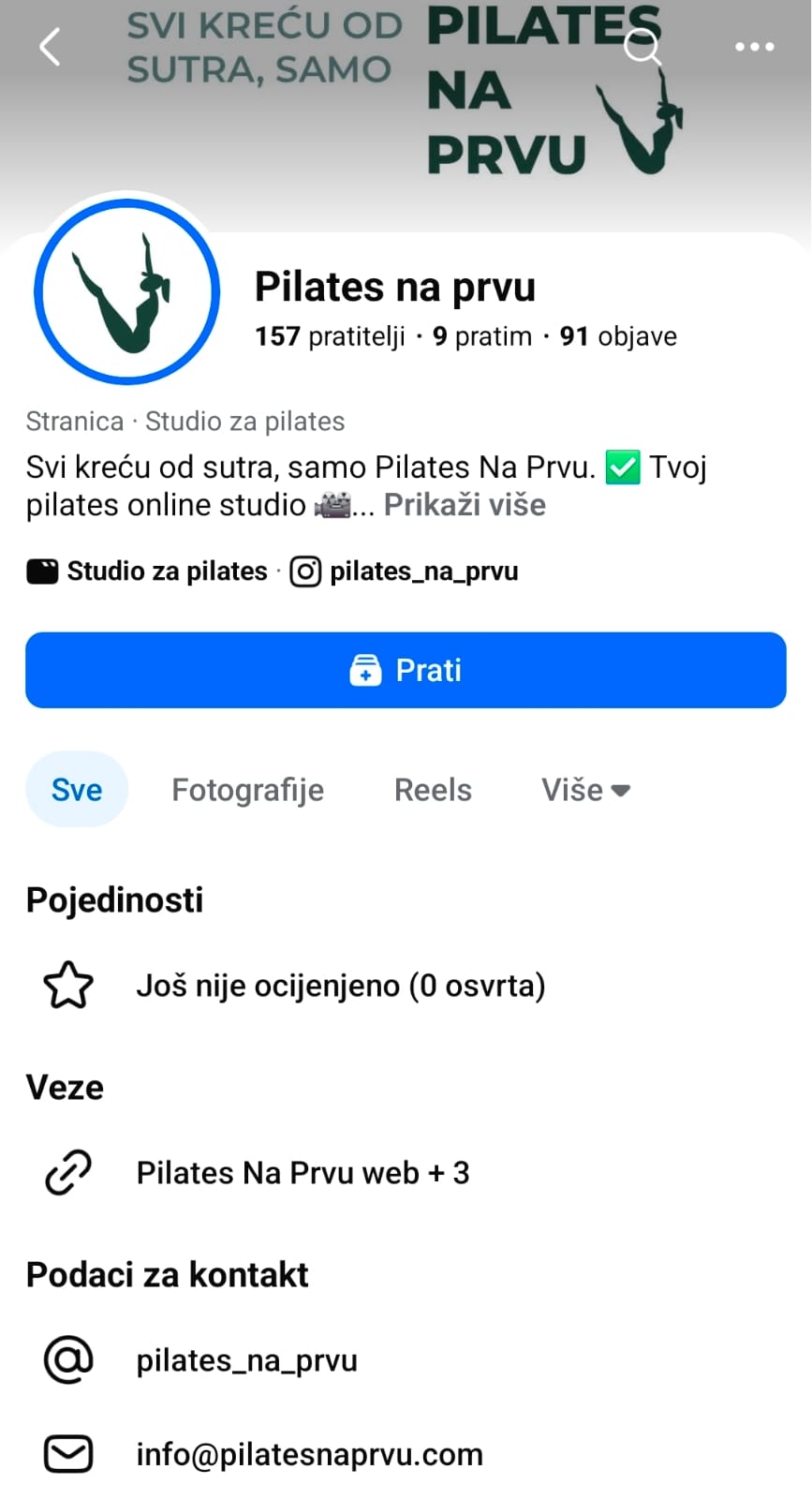 Pilates Na Prvu Facebook